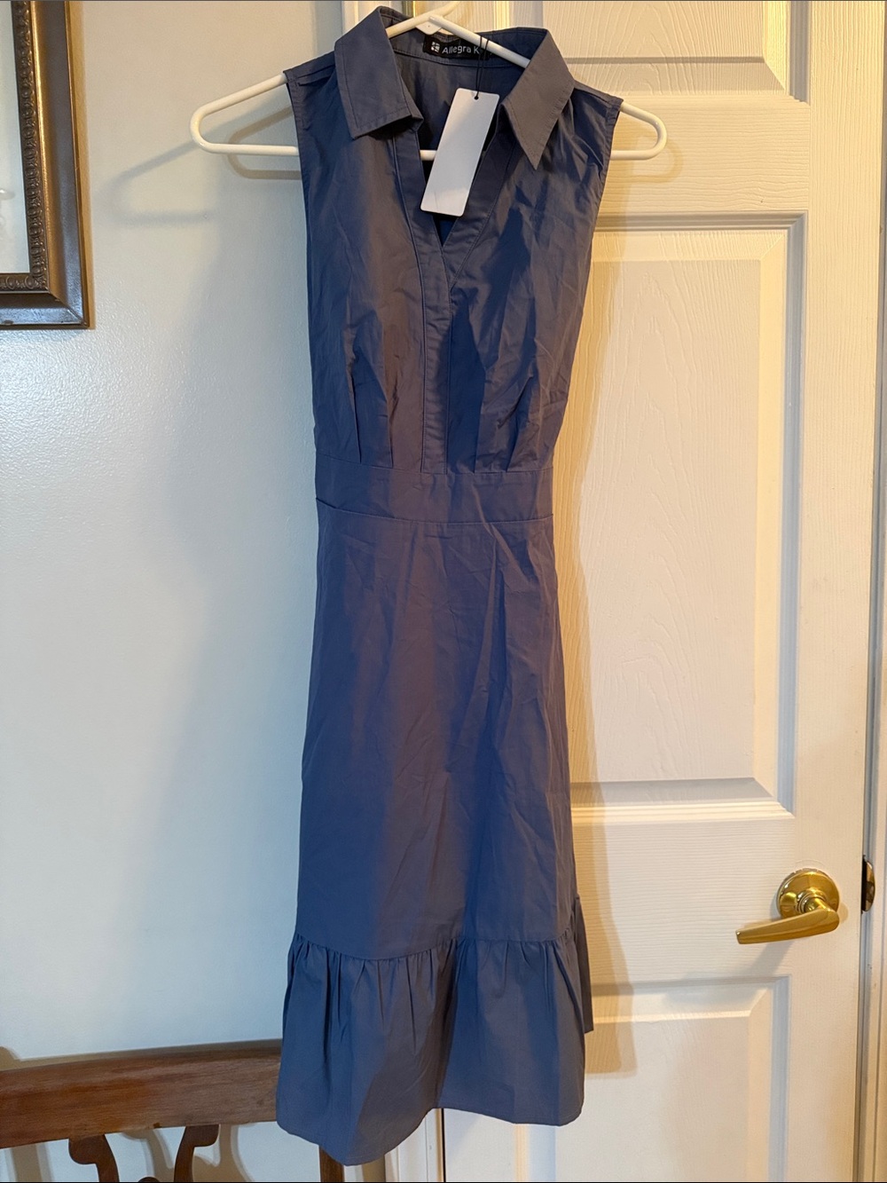Allegra K sleeveless shirt dress